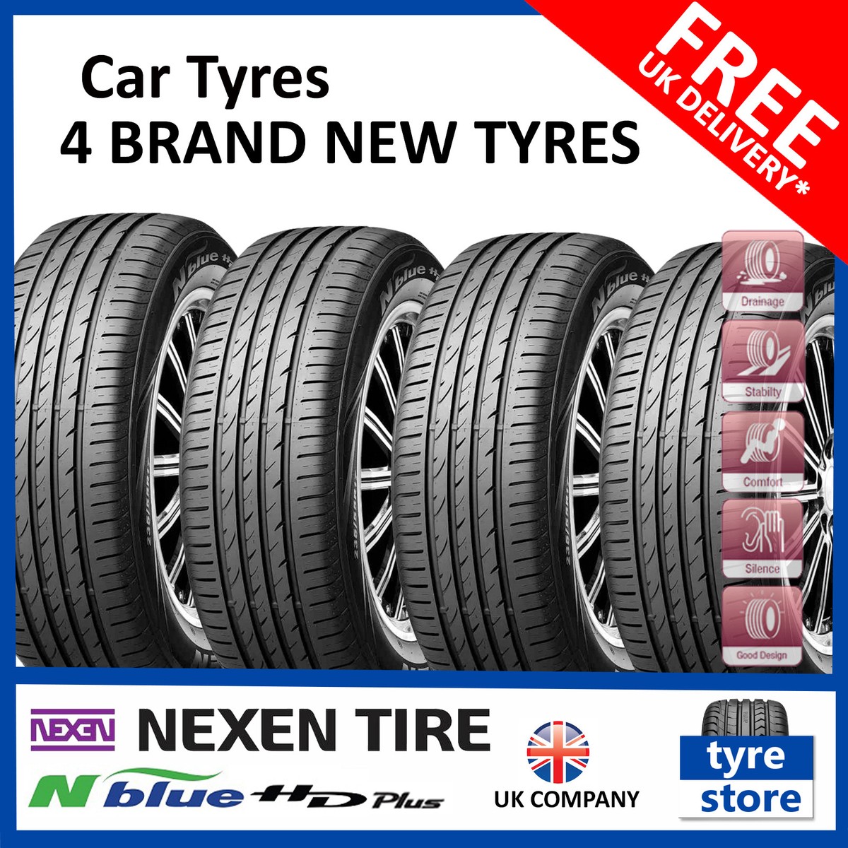 Шина Nexen N-BLUE HD PLUS DOT24 185/55 R15 82H 185/55 R15