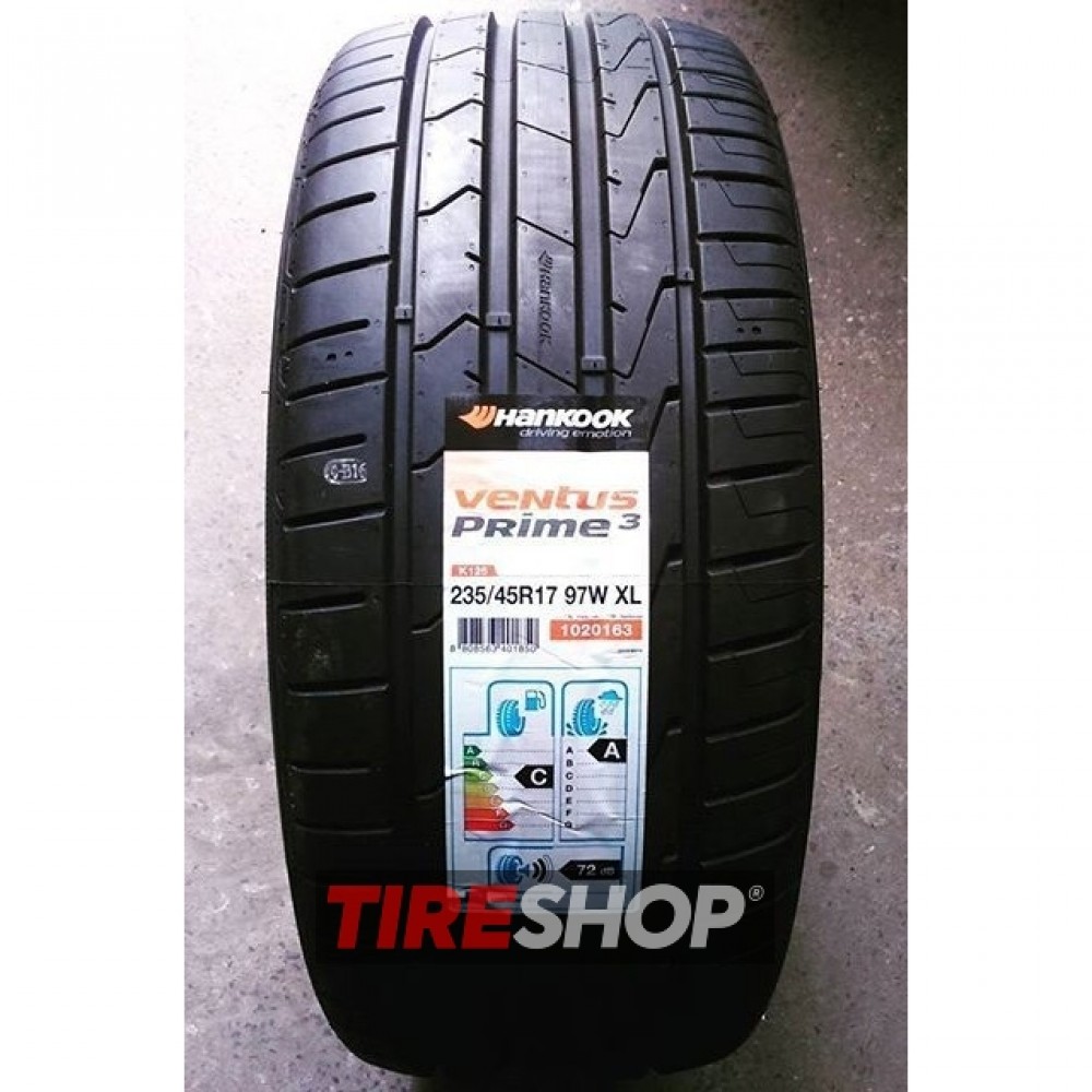 Шина Hankook Ventus Prime 3 K125 (Hankook (вир-во Угорщина XL 215/60 R16 99V 215/60 R16